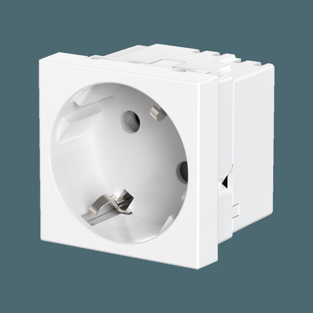 Розетка встраиваемая CADUCEUS ALING HIDE, с заземлением, без шторок, 16А, 250В~, с расположением раз