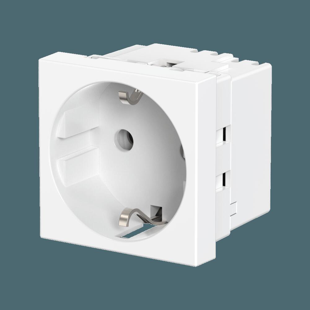 Розетка CADUCEUS ALING HIDE для скрытой проводки, с заземлением, без шторок, 16А, 250В~, с горизонта