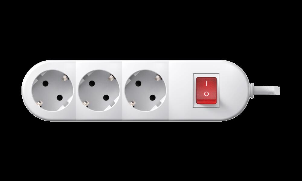 Удлинитель CADUCEUS ALING с выключателем, 3х16А, 250В~, 1,5м