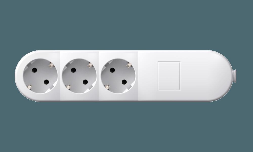 Колодка удлинителя CADUCEUS ALING без выключателя, 3х16А, 250В~