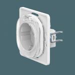 Механизм розетки скрытой установки CADUCEUS ALING EON с заземлением, без шторок, с крышкой, с пласти