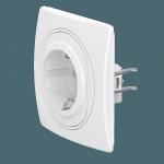 Розетка скрытой установки CADUCEUS ALING EON с заземлением, без шторок, с пластиковым основанием, 16