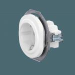 Механизм розетки скрытой установки CADUCEUS ALING EON с заземлением, без шторок, с керамическим осно