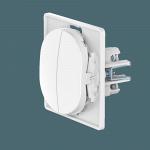 Выключатель скрытой установки CADUCEUS ALING EON, двухклавишный, проходной, 10АХ, 250В~, механизм