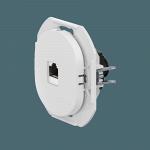 Розетка скрытой установки компьютерная CADUCEUS ALING EON с модулем Keystone RJ45 8P8C, cat.6A, UTP,