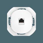 Розетка скрытой установки компьютерная CADUCEUS ALING EON с модулем Keystone RJ45 8P8C, cat.6, FTP,