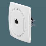 Розетка скрытой установки компьютерная CADUCEUS ALING EON с модулем Keystone RJ45 8P8C, cat.6, UTP