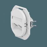 Механизм встраиваемой двойной телефонной розетки CADUCEUS ALING EON с модулями Keystone 2хRJ12 6P4C