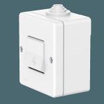 Выключатель одноклавишный CADUCEUS ALING OG для открытой проводки, с символом "Звонок", 10А, 250В~