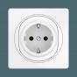Встраиваемая розетка CADUCEUS ALING EON, с заземлением без шторок, с керамическим основанием, 16А, 2