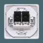 Розетка скрытой установки двойная компьютерная CADUCEUS ALING EON с модулями Keystone RJ45 8P8C, cat