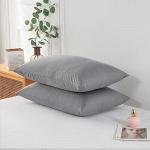 Factory Custom Plain Color Microfiber Waterproof Anti-dust Anti-mite Zippered Pillow Shell For Hote