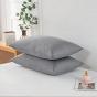 Factory Custom Plain Color Microfiber Waterproof Anti-dust Anti-mite Zippered Pillow Shell For Hote