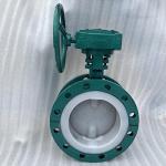 Затвор дисковый поворотный химический футерованный фторопластом Ру16 Ду200