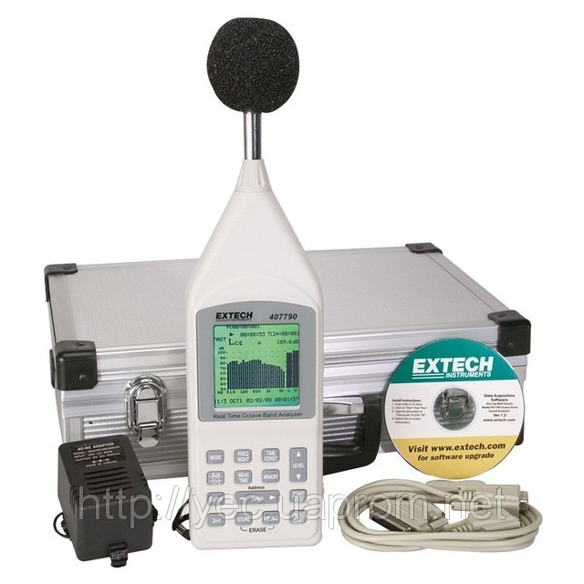 Extech 407790 Октавный анализатор звука, работающий в режиме реального времени