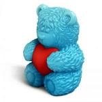Форма для мыла 3D "Мишка Тедди сидит с сердечком"