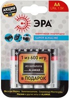 Батарейки пальчиковые  Эра LR6-4BL + Игра от ALAWAR (40/640/20480)