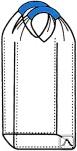 Биг-бэг мешки  72,5х72,5х180, две стропы, плотность 200г/м2