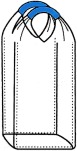 Контейнер мягкий Биг-бэг 72,5х72,5х120, 2 стропы, плотность 120г/м2