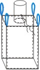 Контейнер мягкий (МКР)  Биг-бэг 95х95х170, 4 стропы, плотность 180г/м2, с загрузочным клапаном