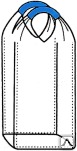 Контейнер одностропный и двустропный мягкий Биг-бэг (МКР) 60х60х150, 2 стропы, плотность 160г/м2