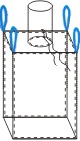 Мешок (биг-бэг) 90х90х100, 4 стропы, плотность 70г/м2, с загрузочным люком