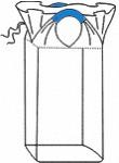 Контейнер мягкий Биг-бэг (МКР) 60х60х180, 2 стропы, плотность 200г/м2, с верхней сборкой