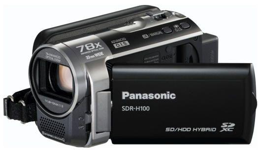 Видеокамера PANASONIC SDR-H100EE-K черный