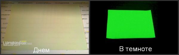 Фотобумага-пленка полуглянцевая светящаяся в темноте InkPRINT Luminofor A4