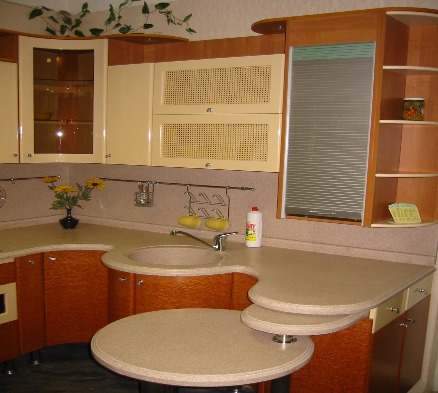 Кухонная столешница из литьевого мрамора