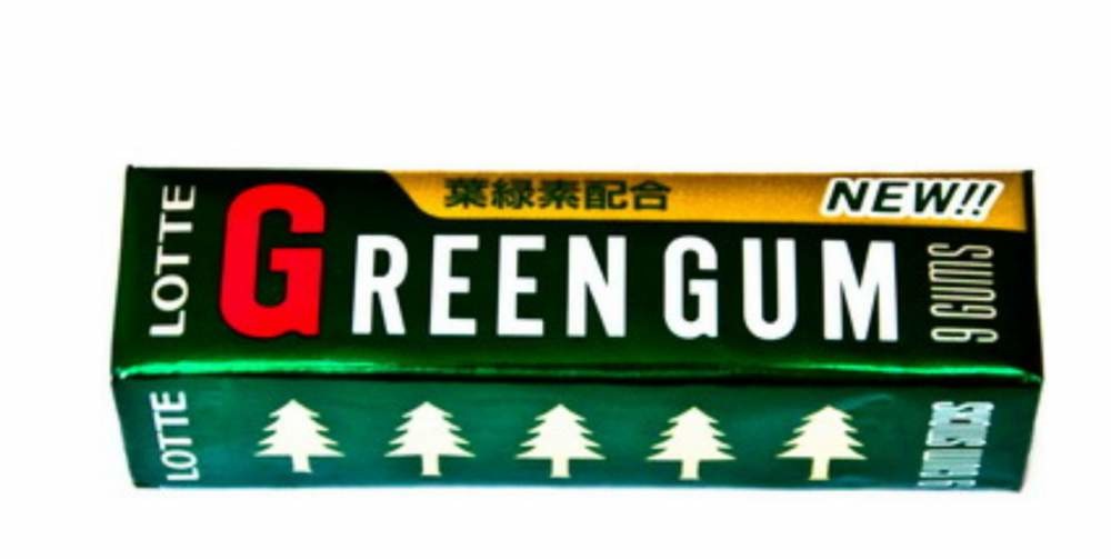 Резинки жевательные, ГРИН ГАМ (GREEN GUM), 31 гр., 9 пластиков