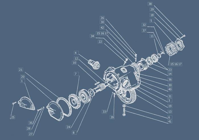 Редуктор заднего моста урал 48 зубьев схема