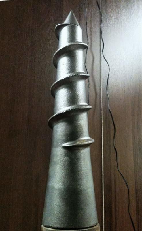 Литой наконечник для винтовых свай диаметр 76 мм. Тип шуруп