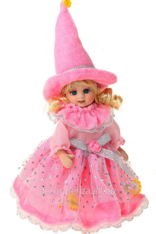 Кукла коллекционная  Ангелина в платье розового цвета  17 см 136072