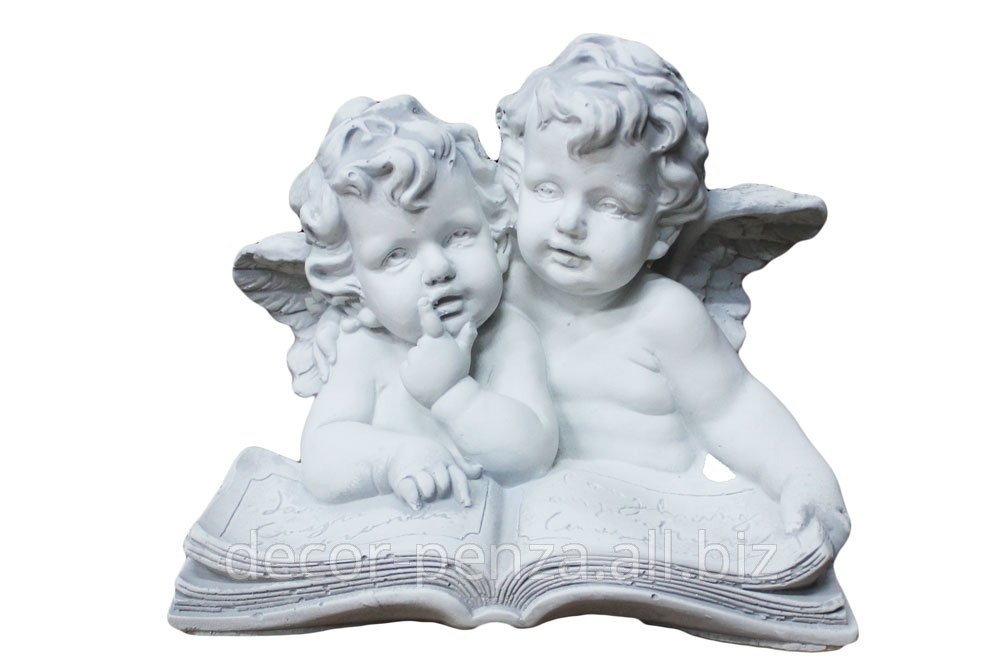 Фигура Два ангела с книгой античные