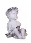 Статуэтка Ангел с венком сидячий малый античный 150 мм