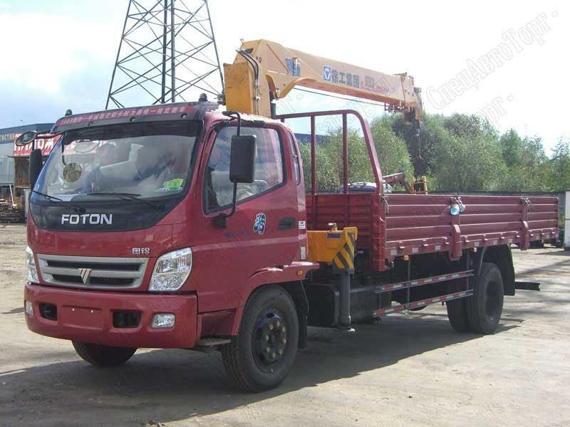 среднетоннажный грузовик FOTON 1093 с краноманипуляторной установкой КМУ XCMGSQ4SK2Q
