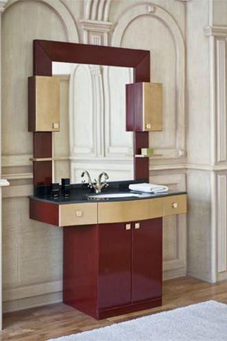 Мебель для ванной Kvadro A цвет бордо с золотом