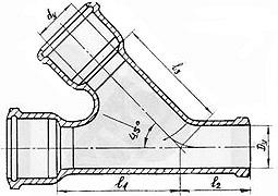 Тройник чк 45х150х150