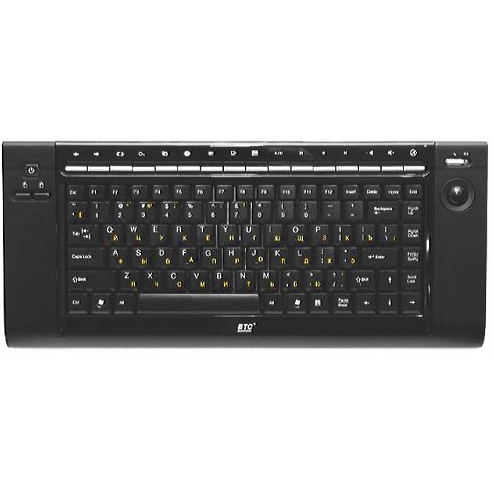 Клавиатура беспроводная usb BTC 9039ARFIII с трекболом