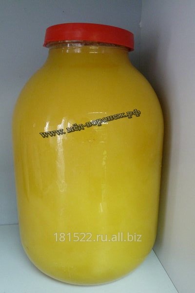 Мёд цветочн-липовый крем  3-х литровая банка 4,5 кг