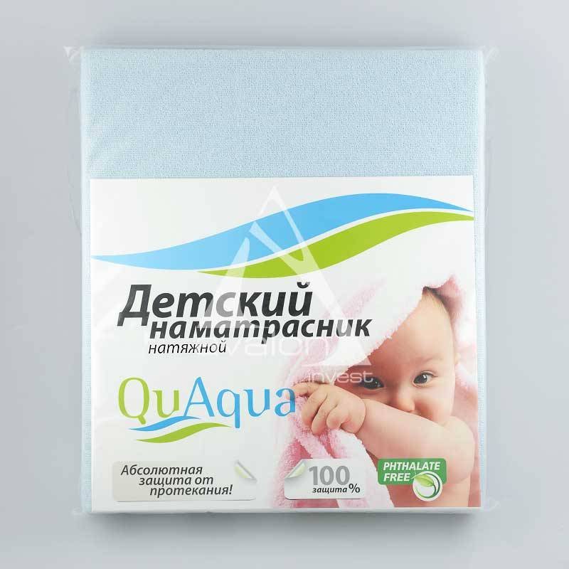 Непромокаемый наматрасник QuAqua Caress  (голубой)