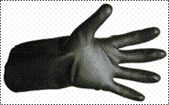 Перчатки технические кислотощелочестойкие КЩС тип 1 с ворсовой подложкой