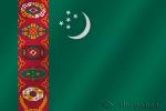 Флаг национальный Туркмения