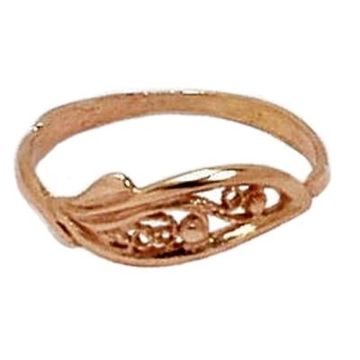Золотое кольцо листочек В арт.220006