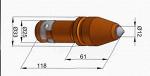 Круглый скальный резец D25