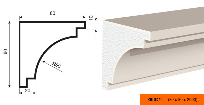 Карниз КВ-80/1