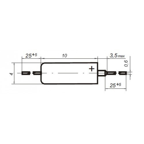 Конденсатор К53-14 10мкФ±20% 6,3В