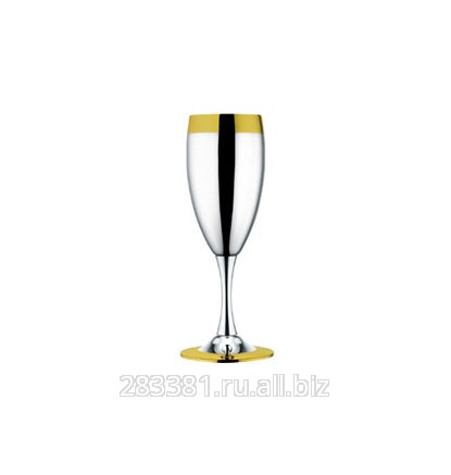 Набор бокалов для шампанского с золотым декором, 6 шт.  арт. LS-120-1-DG