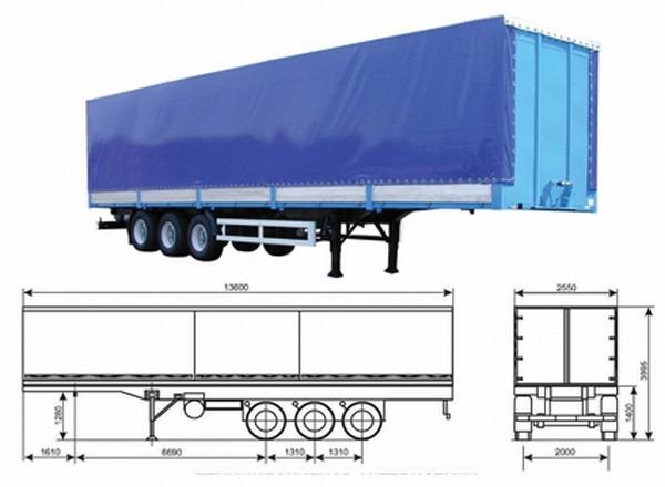 тентованные полуприцепы,шторные полуприцепы